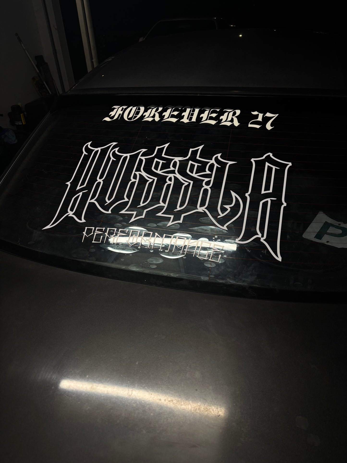 BIG "HUSSLA" STICKER - WHITE
