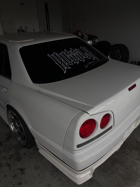 BIG "HUSSLA" STICKER - WHITE