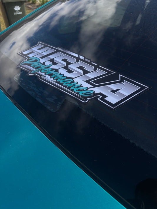 HUSSLAPERFORMANCE STICKER - BLUE